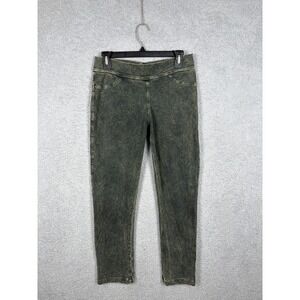 TESTIMONY Los Angeles Women's French Terry Yoga Pants Acid Wash Green Size S